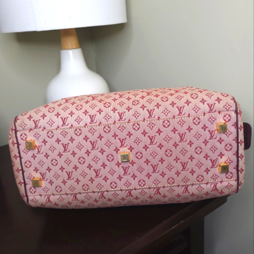 Louis Vuitton Denim Min Lin Josephine GM Bordeaux Monogram, Red - Picture 7 of 11